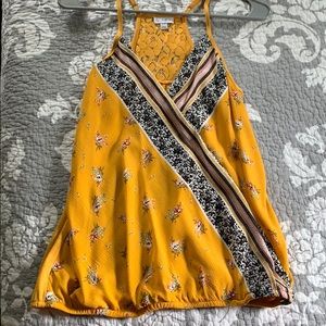 dry goods yellow print tank top